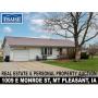 MT PLEASANT, IA AUCTION - HOME & PERSONAL PROPERTY