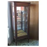 Lighted Mahogany Curio Cabinet