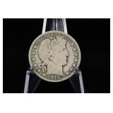 1915 S Silver Barber Half Dollar