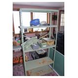 Metal Shelf & Contents