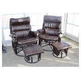 Rocker Gliders w/ Ottomans