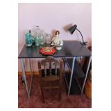 Computer Desk, Chair,  & Misc. Collectibles.