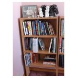 Bookcase books & Figurines.