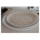 Large Glass Porcelain & Plastic Serving Platers