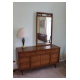 MCM Bassett 6 Drawer Dresser w/ Mirror