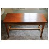 Burl l Walnut Piano Bench