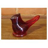 Signed Cardinal of Love Glass Figurine