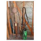 Sprayer, Gardening Post, Shovel, Etc.