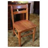 Oak School Desk Chair