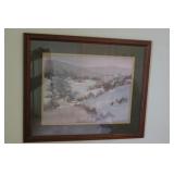Framed Winter Scene Print