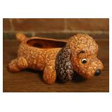 Vintage Poodle Ceramic Planter