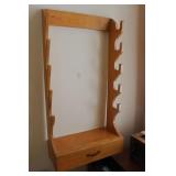 Solid Oak Hanging Gun Rack