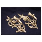 MCM USA Hard Plastic Wall Candle Holders