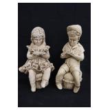 Outdoor Ceramic Boy & Girl Statue
