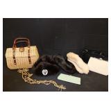 Vintage Hats, Purses, & Necklace