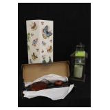 Windchime, LED Lantern & Butterly  Planter