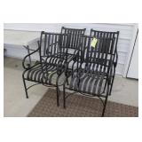 Four Metal Patio Chairs