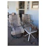 Patio Chairs Glass Top Table