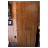 Pressed Wood 2 Door Cabinet & Contents