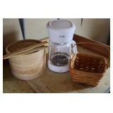 Mr Coffee Coffee Pot , Longaberger Basket & Steame