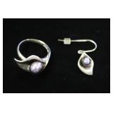 925 Silver Ring & Matching Earring