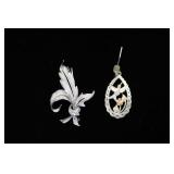 Sterling Silver Brooch & Hummingbird Earring