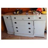 19' x 63' x 36' Painted Antique Buffet
