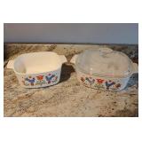 Corning Ware Country Festival Blue Bird Casseroles
