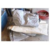 Assorted Tarps & Concrete Blanket