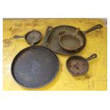 Unmarked Cast Iron Skillets