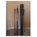 Halex Graphite 58" Two Piece Pool Cue w/Case