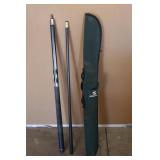 Halex Graphite 58" Two Piece Pool Cue w/Case