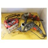 Angle Grinder, Jig Saw, & 1/2" Hammer Drill