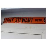 Tony Stewart Blvd. Metal Sign