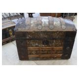 Antique Camelback Trunk