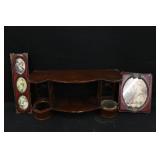 Decorative Frames & Mahogany Shelf
