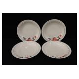 Hall Red Poppy 8 1/2'  Soup Bowls