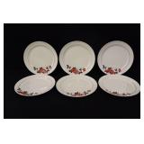 Hall Red Poppy 9' Dinner Plates