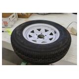 New Power King ST205/75R15 Tire w/ Rim
