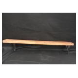 Wooden Shelf w/ Metal Brackets