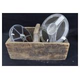 Vintage Tool Tote & Movie Reels