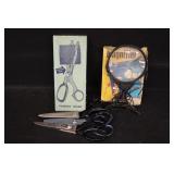 Pinking Shears & Magnifying Glass