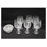 Etched Stemware Candy Dish