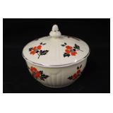 Hall Red Poppy 5' Grease Jar w/ Lid