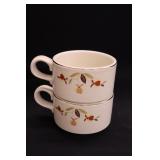 Hall's Jewel Tea Autumn Leaf Stackable Mugs