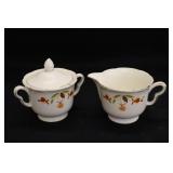 Hall's Jewel Tea Autumn Leaf Cream & Sugar