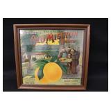 Chapman's Old Mission Brand Framed  Print