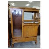 Antique Tiger Oak Side Board Buffet