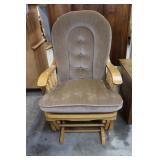 Oak Glider w/ Detachable Cushion