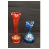 14' & 10' Art Glass Vases